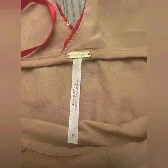 Free People Night Shimmers Lace Sequined Sleeveless V-Neck Mini Dress Size 8 - Picture 5 of 8